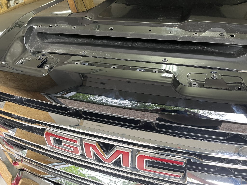 2022 Sierra Grille and Hood Molding Replacement and Adding an Auxiliary